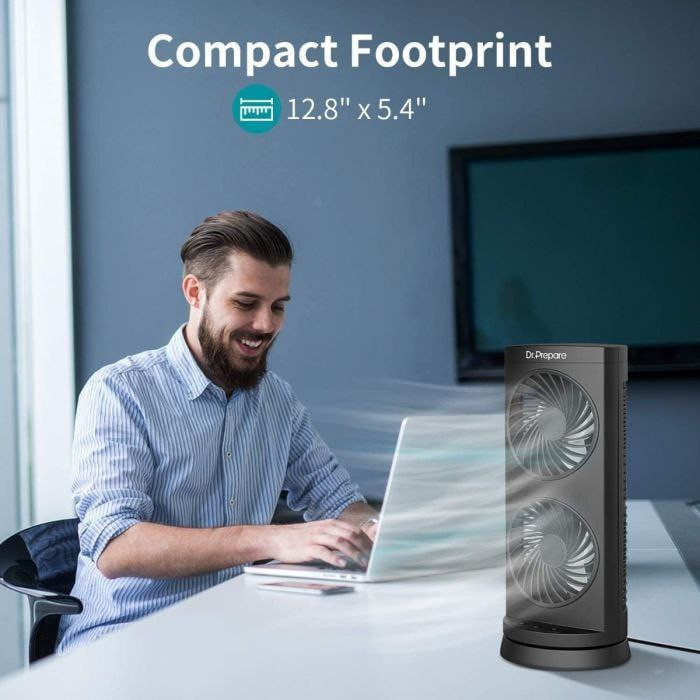 پنکه برجی رومیزی قابل حمل Dr prepare مدل DDF-0BK16W