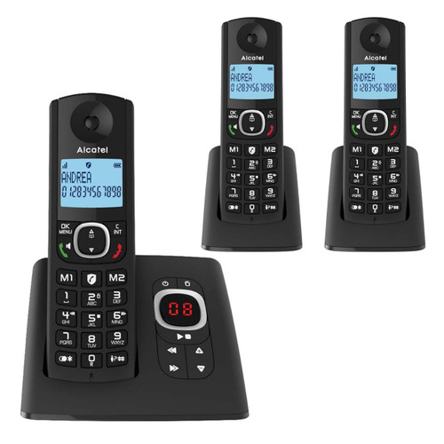 تلفن سه گوشی منشی دار برند الکاتل Alcatel مدل f530 voice trio