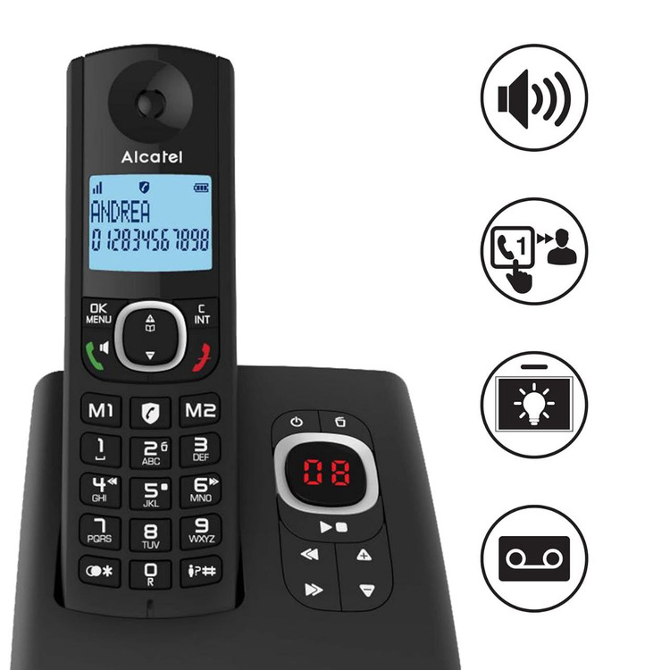 تلفن سه گوشی منشی دار برند الکاتل Alcatel مدل f530 voice trio