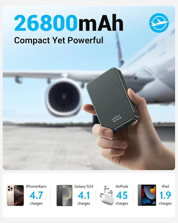 پاوربانک وایرلس 26800 میلی آمپر مدل C11-2