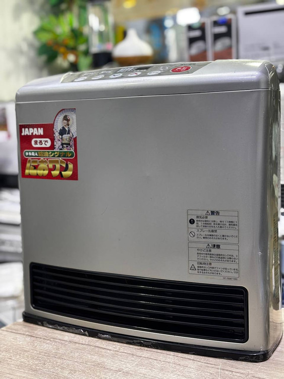 بخاری گازی برقی ژاپنی سایز ۴۰۰۰ گاز شهری بدون دودکش نقره ای