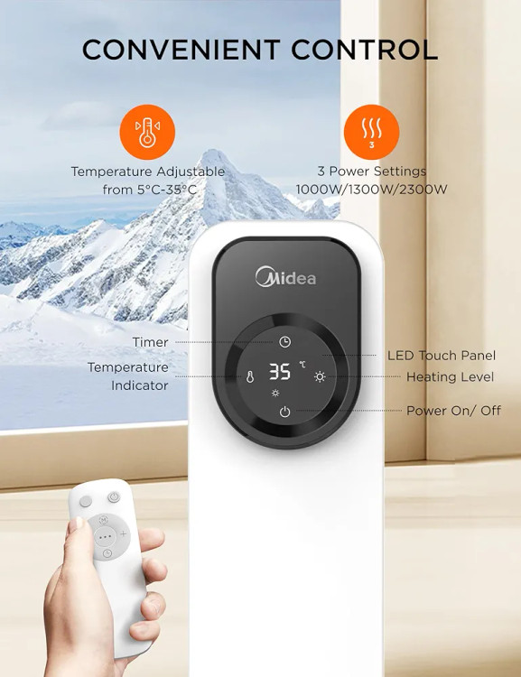 شوفاژ برقی برند میدیا روغنی 11پره مدلMHO231R11BPW