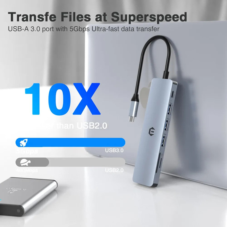 هاب7پورت USB TYPE-C HUB مدلHB036