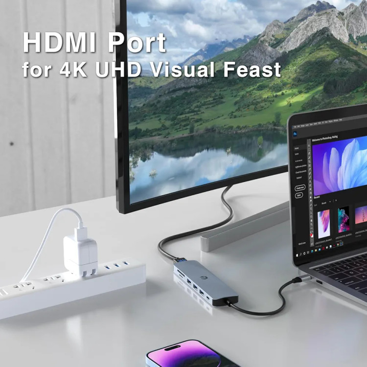 هاب7پورت USB TYPE-C HUB مدلHB036