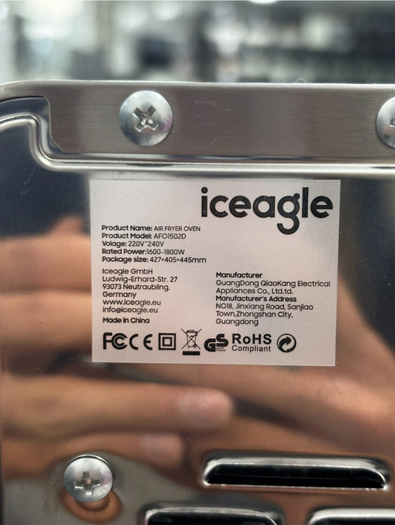 سرخ کن ۱۵ لیتر آلمانی iceagle مدل AFO1502D
